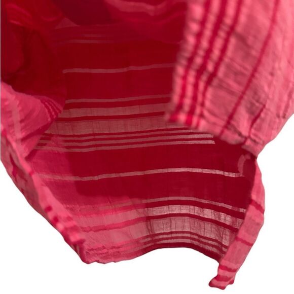 WHITE STAG STRIPE HALF SLLEVE BUTTON UP SHIRT PINK 16W PLUS SIZE - Picture 5 of 9